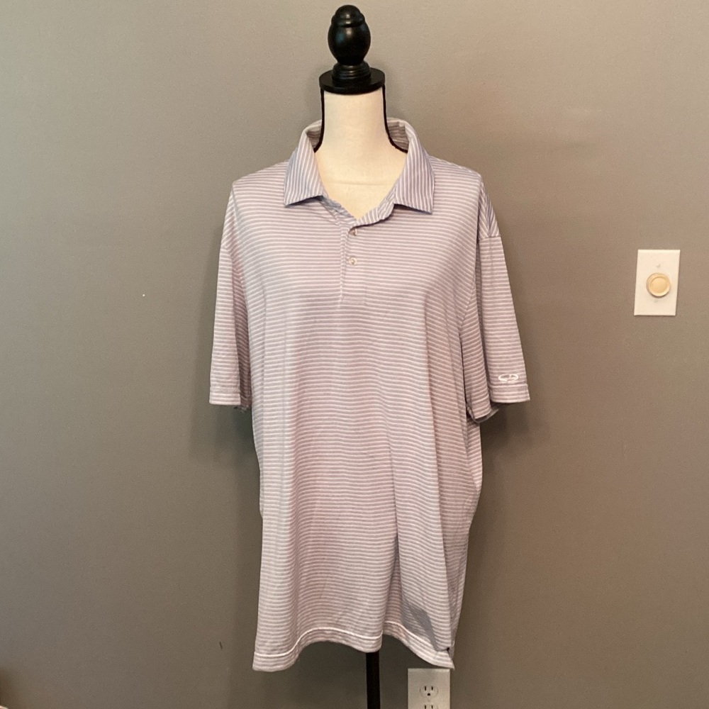 Men’s XXL Champion Duo Dry Sky Blue Polo Shirt EUC